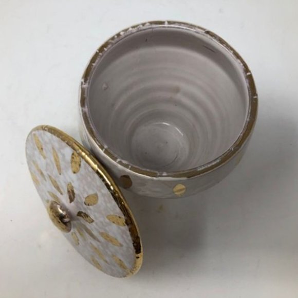 Mid Century Aldo Londi for Bitossi Feather Plume Marmalade Pot and Pedestal Bowl - Picture 10 of 11